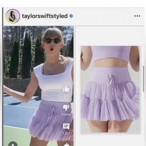 Popflex pirouette skort size 1X in digital lavender viral tswift skirt